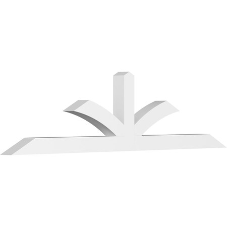 Ekena Millwork Richland Architectural Grade PVC Gable Bracket, 84"W x 21"H x 4"D x 4"F, 6/12 Pitch GBP084X21X0404RIC00